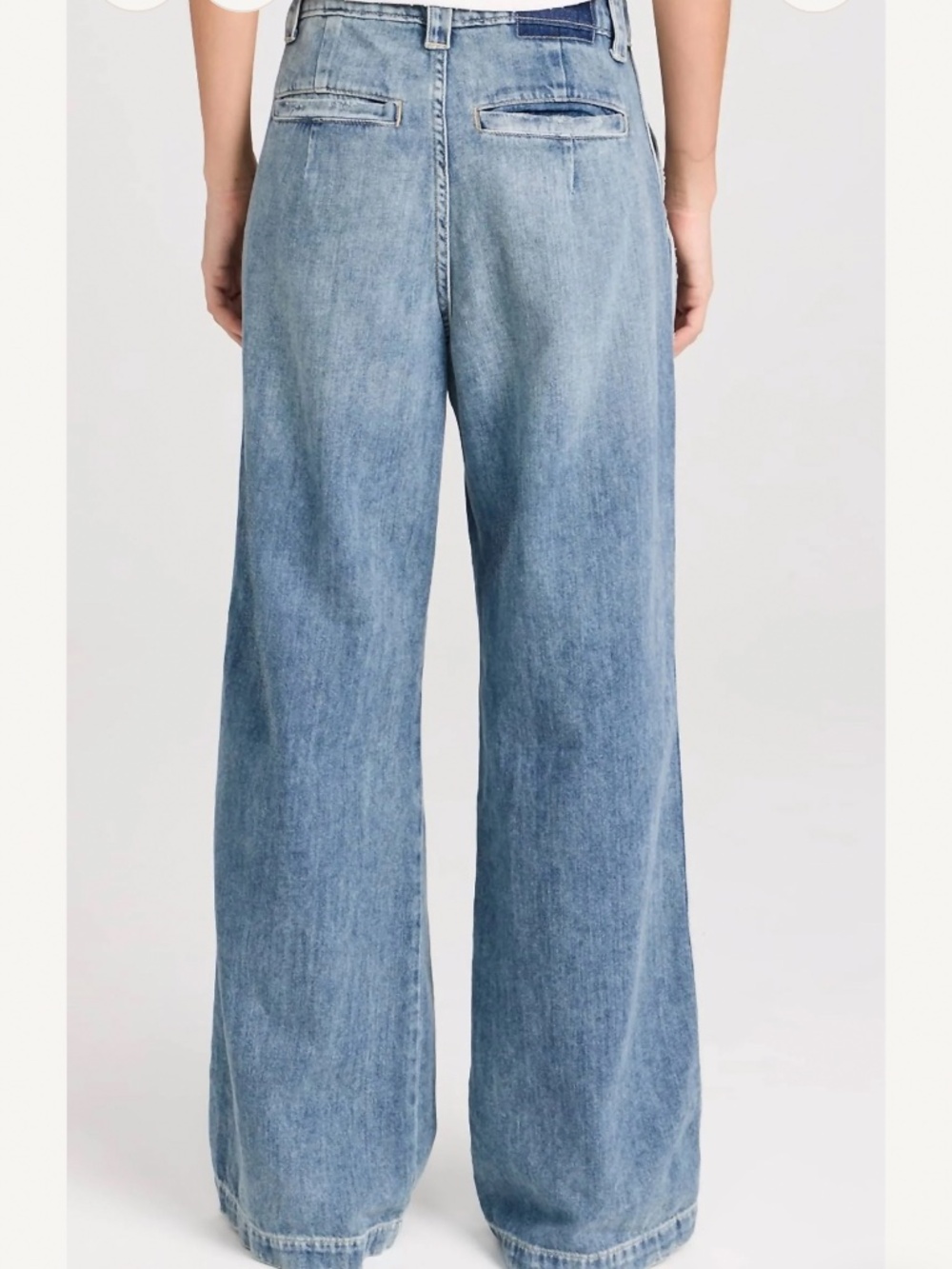 AMO Denim Matilda Soft Wide Leg Pleat Front Trouser Jeans Sz 25/26 NEW $305!! - Picture 2 of 9